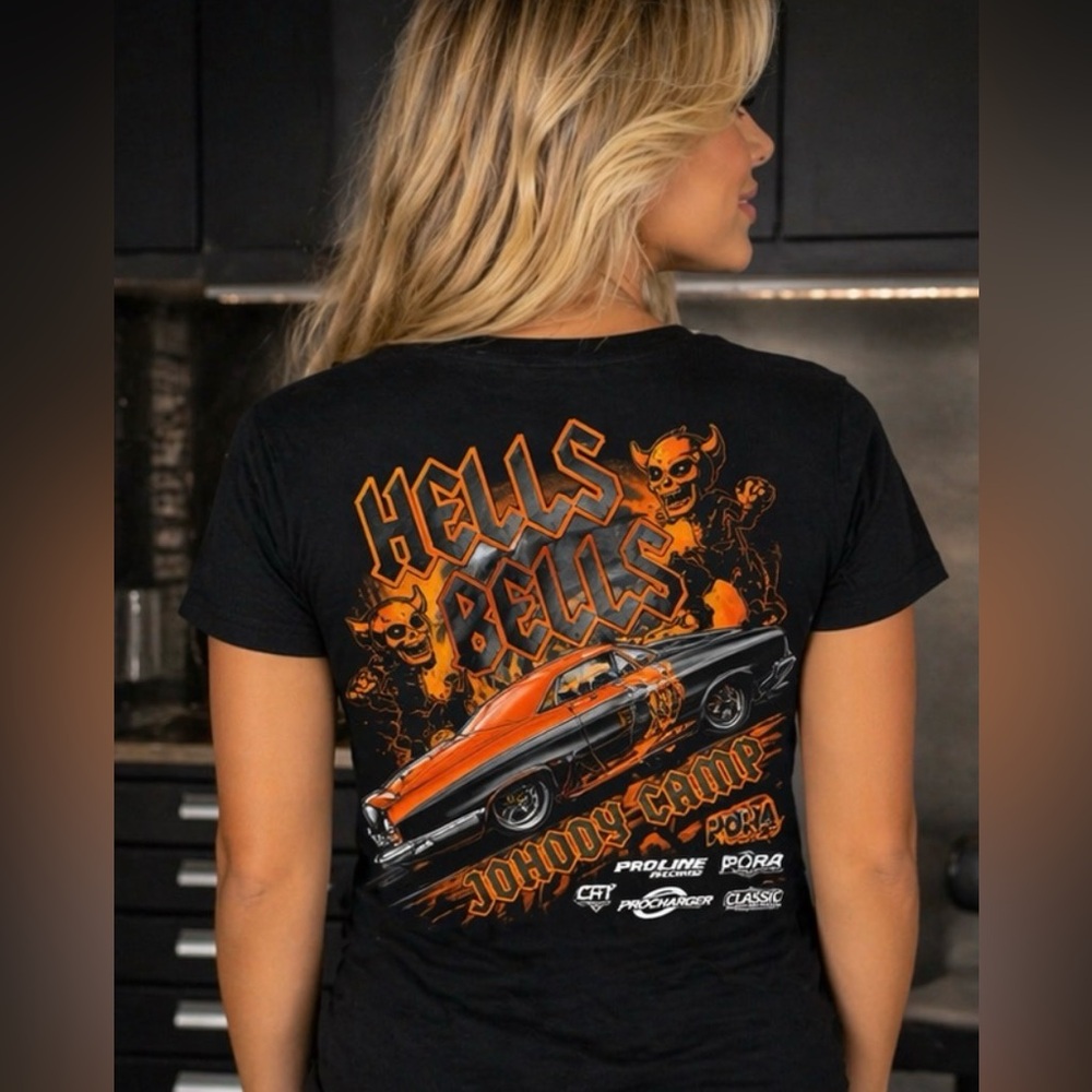 🔥 PRO MOD 199 Graphic Tee – Black V-Neck | Ladies Medium 🔥